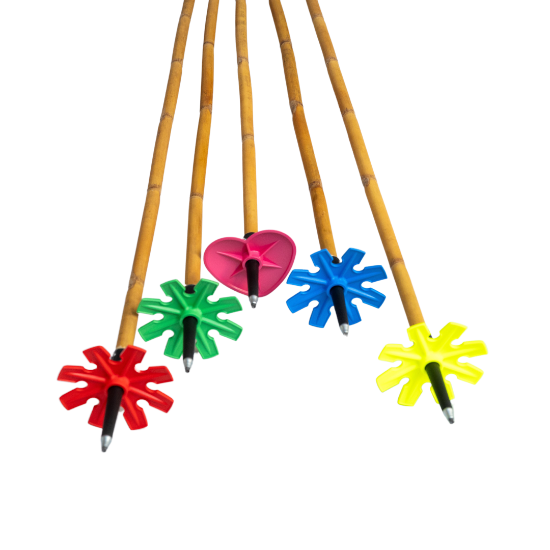batons de ski en bambou